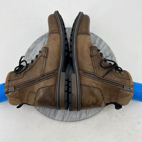 Outpost Makers Lucas Boots Mens 12 Brown Leather Cap Toe Flannel Lined Work Shoe main image 7